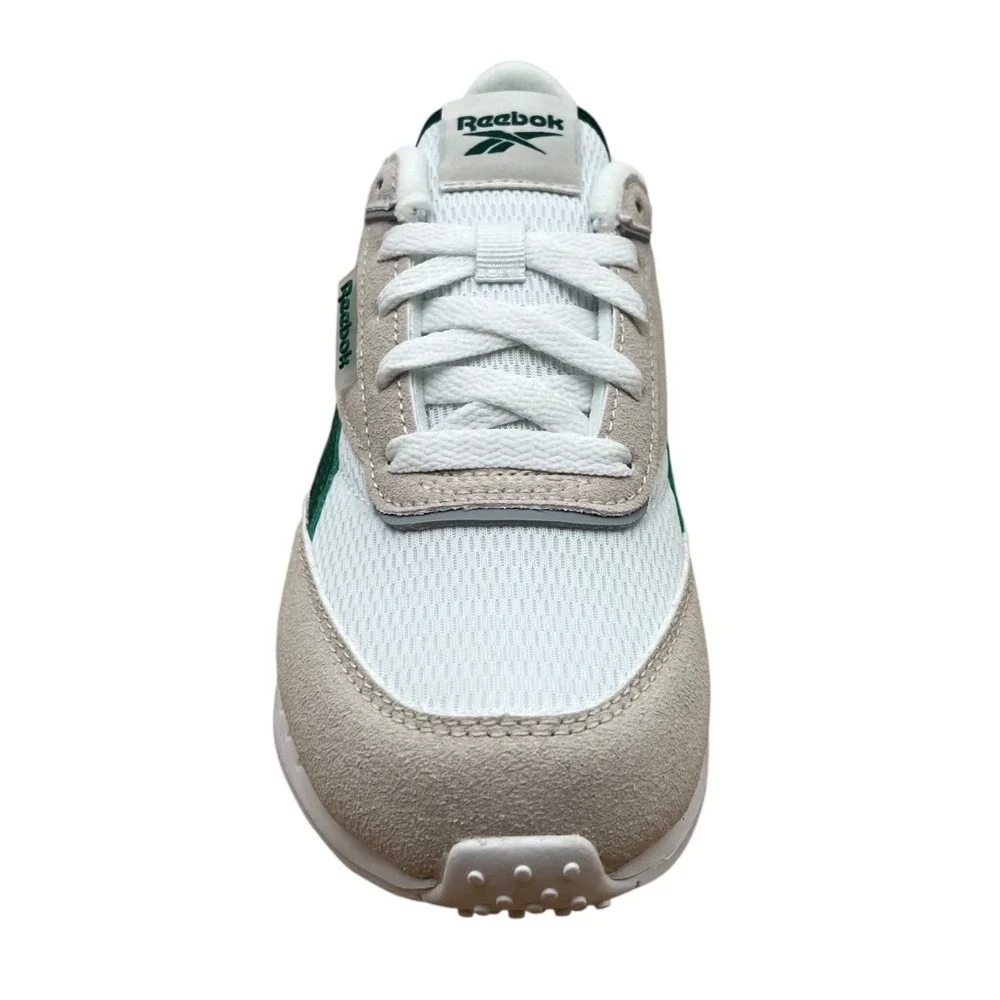 Reebok Youth Big Boys‎ Girls Sneakers Size 2 White Green Beige Classic Lace-Up